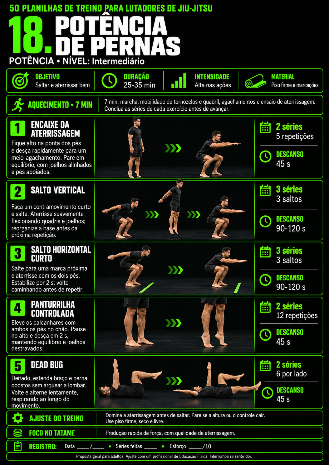 Ficha de treino: Potência de pernas